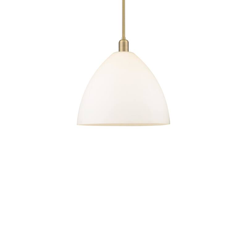 Innovations Lighting 716-1S-18-16 Bristol Pendant Bristol 16" Wide - Brushed Brass / Matte White