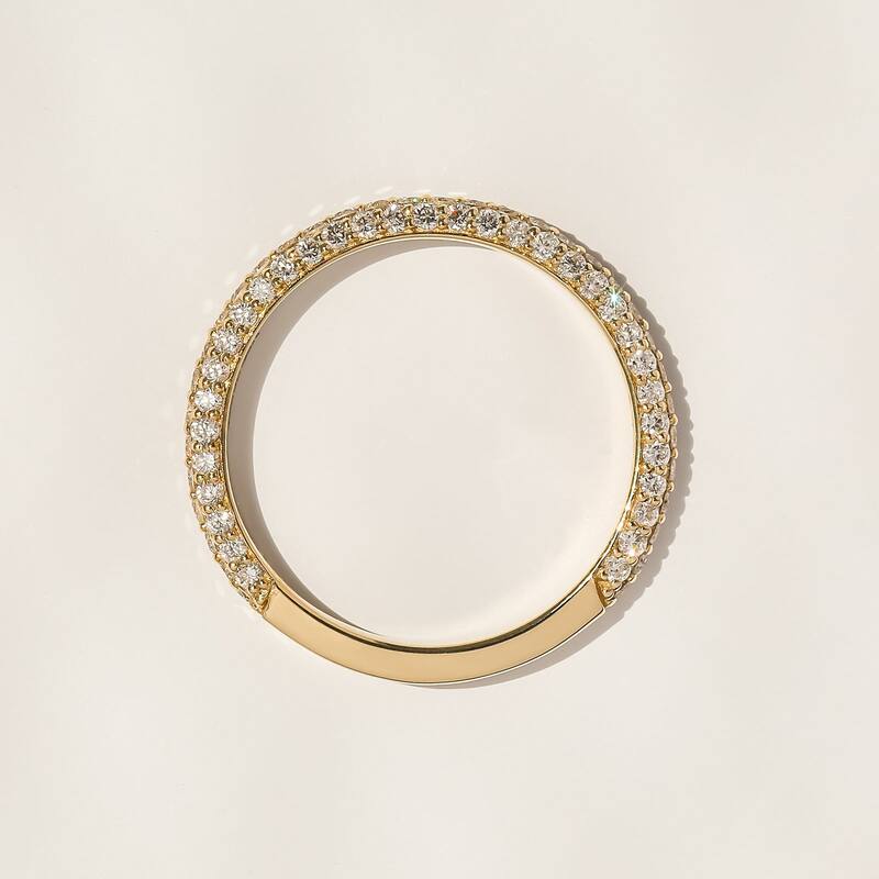 Kobelli 0.8 Carats Lab Grown Diamond Solid 14k Gold Near Eternity Micro Pave Beverly Ring