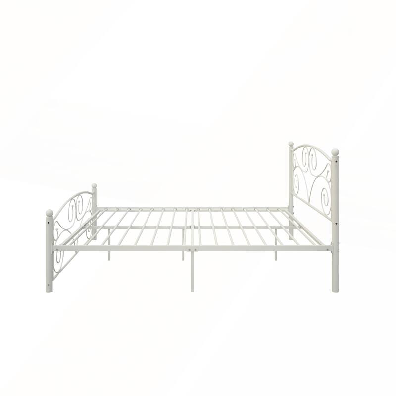 Unique Flower Sturdy System Metal Bed Frame