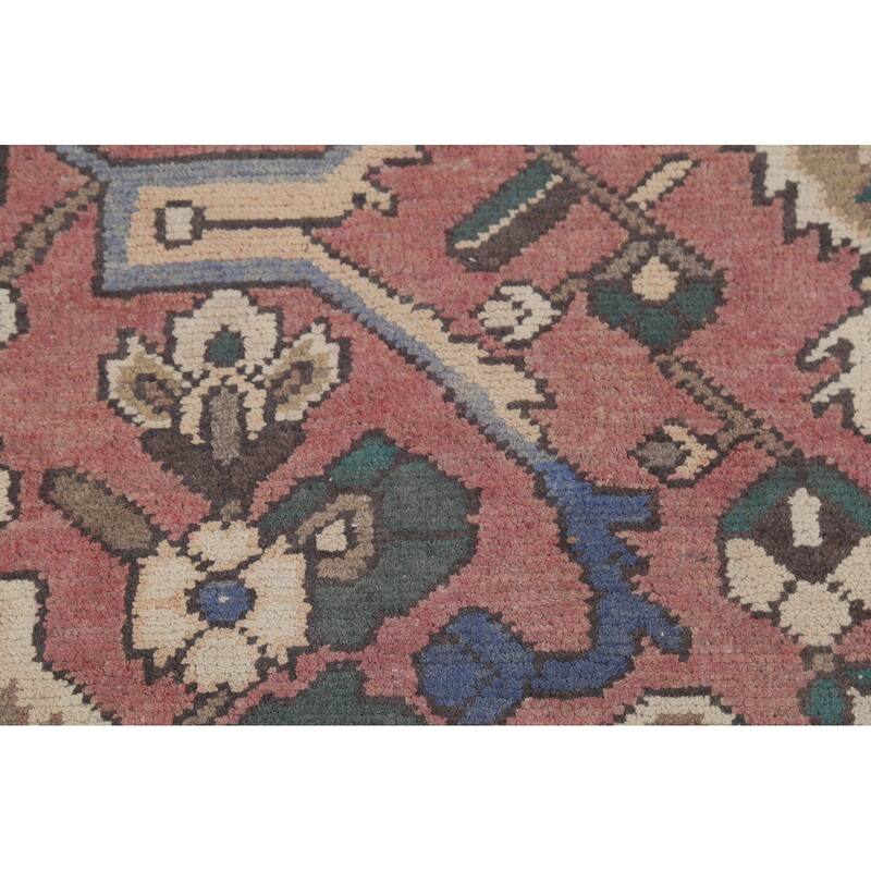 Geometric Bakhtiari Persian Vintage Area Rug Hand-Knotted Wool Carpet - 10'2"x 12'8"