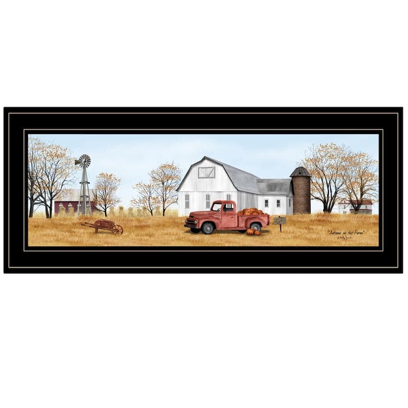 TrendyDecor4U Farmhouse "Autumn on Farm" Framed Print Wall Art by Billy Jacobs