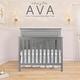 preview thumbnail 7 of 5, Dream On Me Ava 4-in-1 Convertible Mini Crib Steel Grey