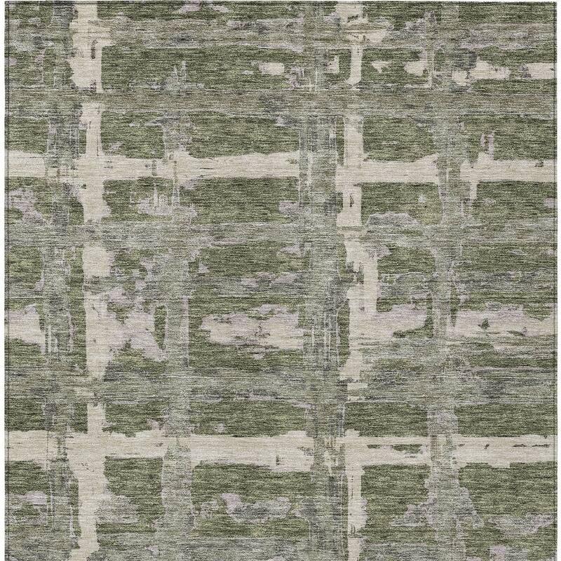 HomeRoots Striped Transitional Rectangle Outdoor Rug