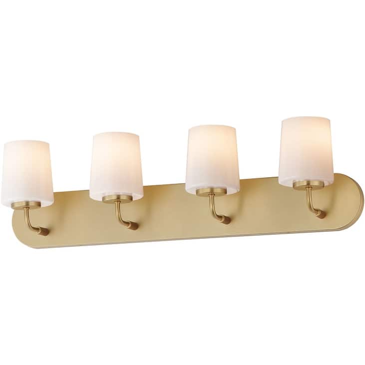 Maxim 12894WT Durham 4 Light 30" Wide Bath Vanity Light - Natural Aged Brass