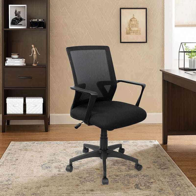 Modern Designs Black Adjustable Mesh Office Chair With Lumbar Support