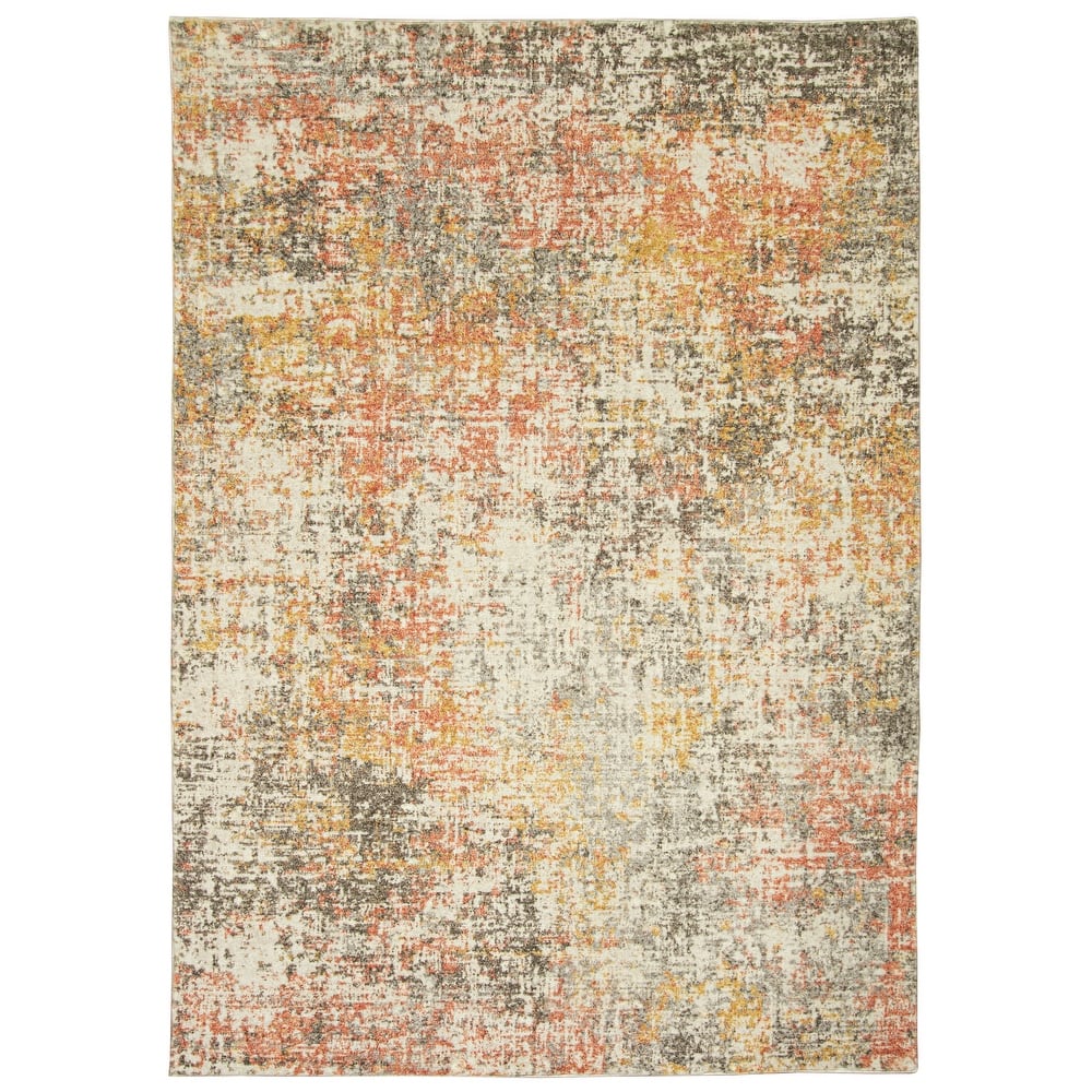 Domani Comfort Distressed Rustic Ombre Faux Fur Area Rug