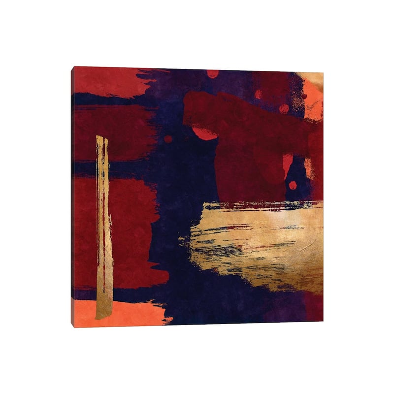 iCanvas "Brush Diptych Red II" by Danilo de Alexandria Canvas Print