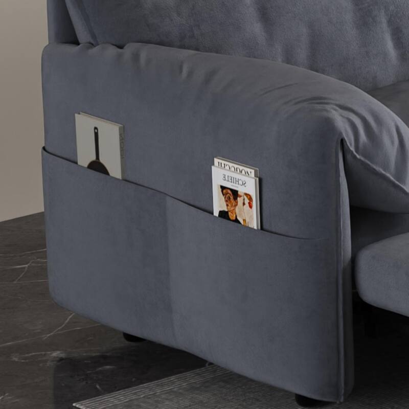 Multi-Functional 63.8" Queen Pull Out Sofa Bed with Side Storage and Wheels - 3-in-1 Convertible Sleeper Sofa