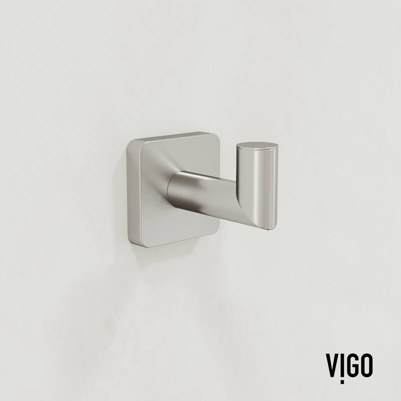 VIGO Satro 4-Piece Bathroom Hardware Accessory Set with 24 in. Towel Bar, Toilet Paper Holder, Hand Towel Holder, Hook