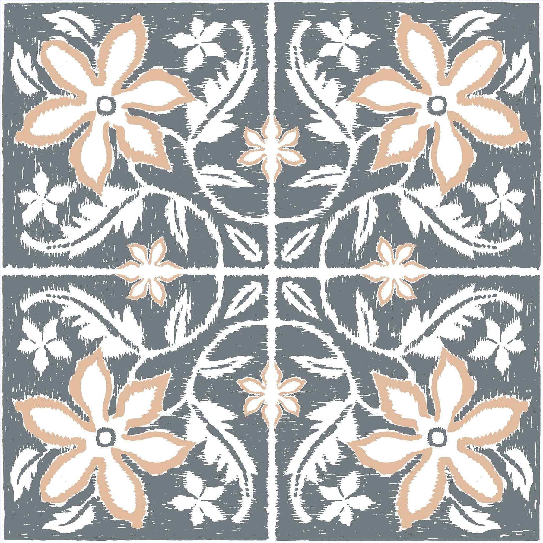 FloorPops Lillium Blue Peel and Stick Floor Tiles