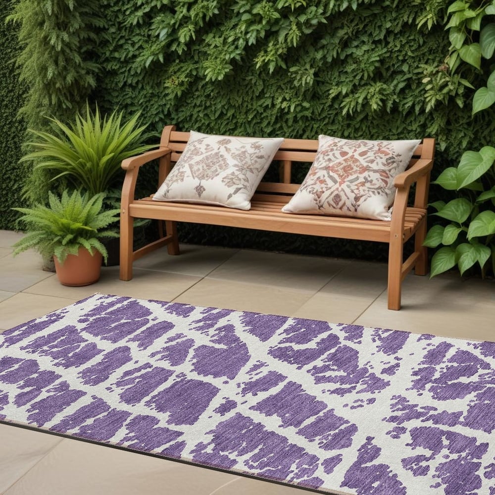 Alrina Artistic Abstract Weather Resistant Blended Style Outdoor Rug