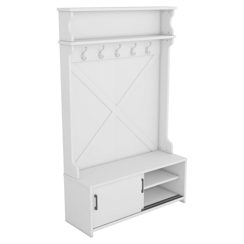 Entry Cloak Rack Cabinet with Storage
