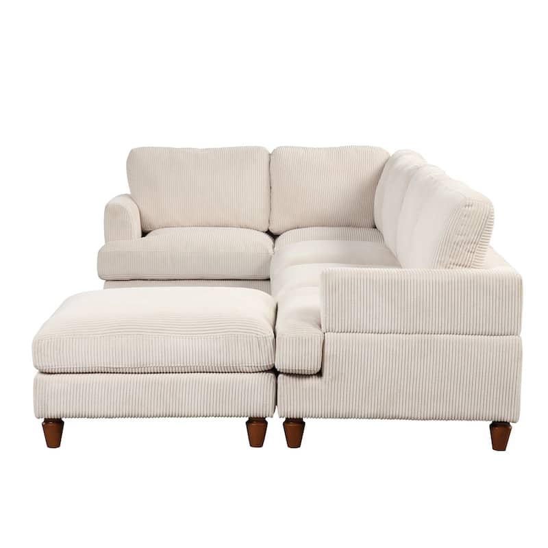 Modular Sectional Sofa with Ottoman L Shaped Corner Sectional