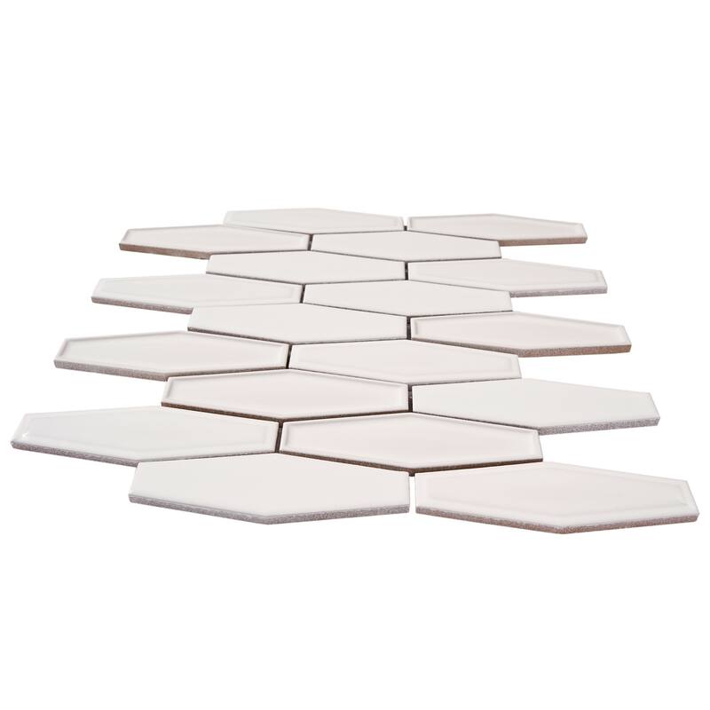 Honeycomb 1.5" x 4.9" Glossy Porcelain Mosaic Tile