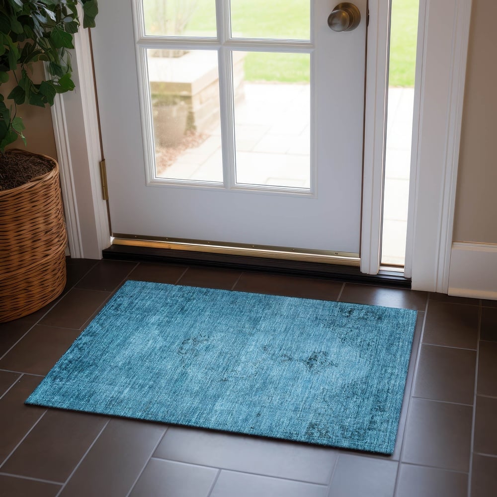 Machine Washable Indoor/ Outdoor Chantille Vintage Traditional Rug