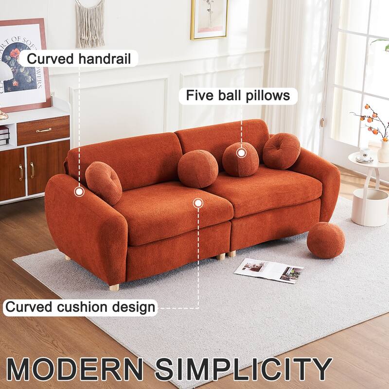 84"Modern Chenille Sofa Couch for Living Room