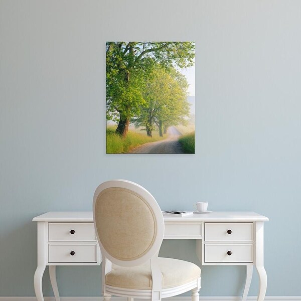 Easy Art Prints Adam Jones's 'Fog Covered Road' Premium Canvas Art