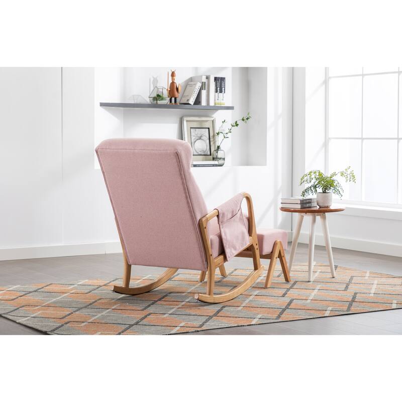 Rocking Armchair With Ottoman for Living Room