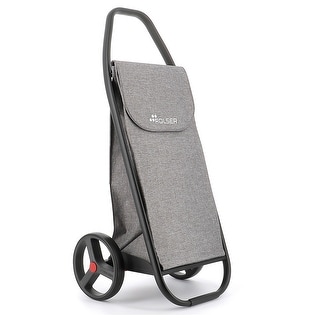 Rolser COM Tweed 8 BT 2 Big Wheels Foldable Shopping Trolley - 18.7 in. W x 39.76 in. H x 16.54 in. D