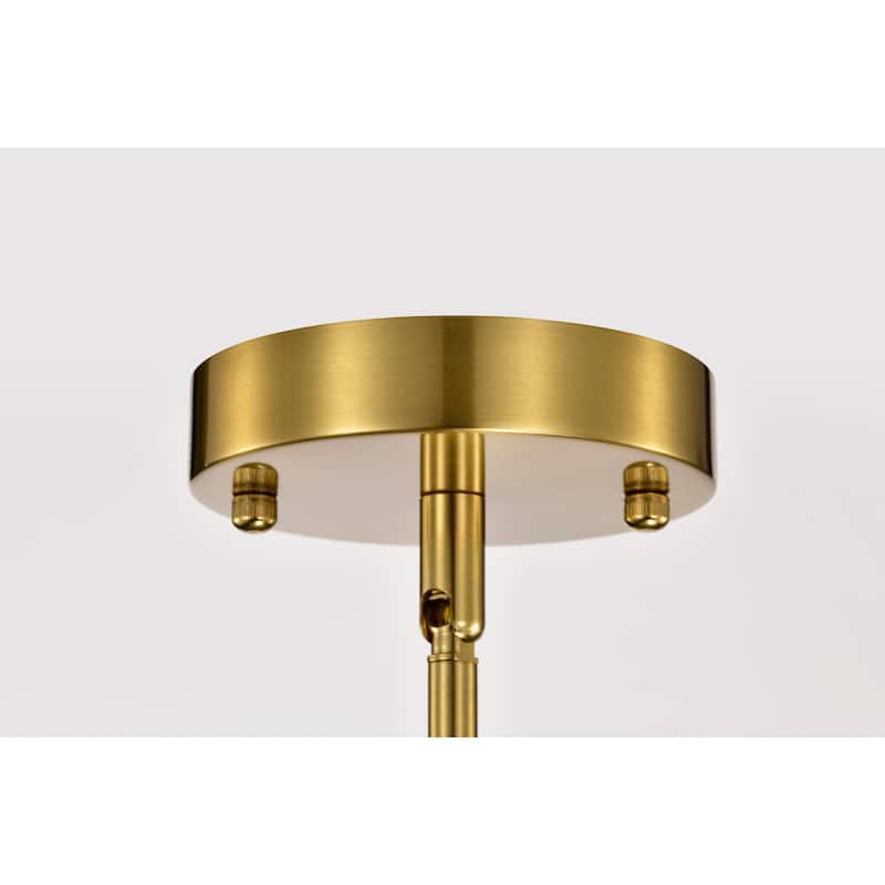 Cribe Brass Trim and White Ribbon Weave Ceiling Light