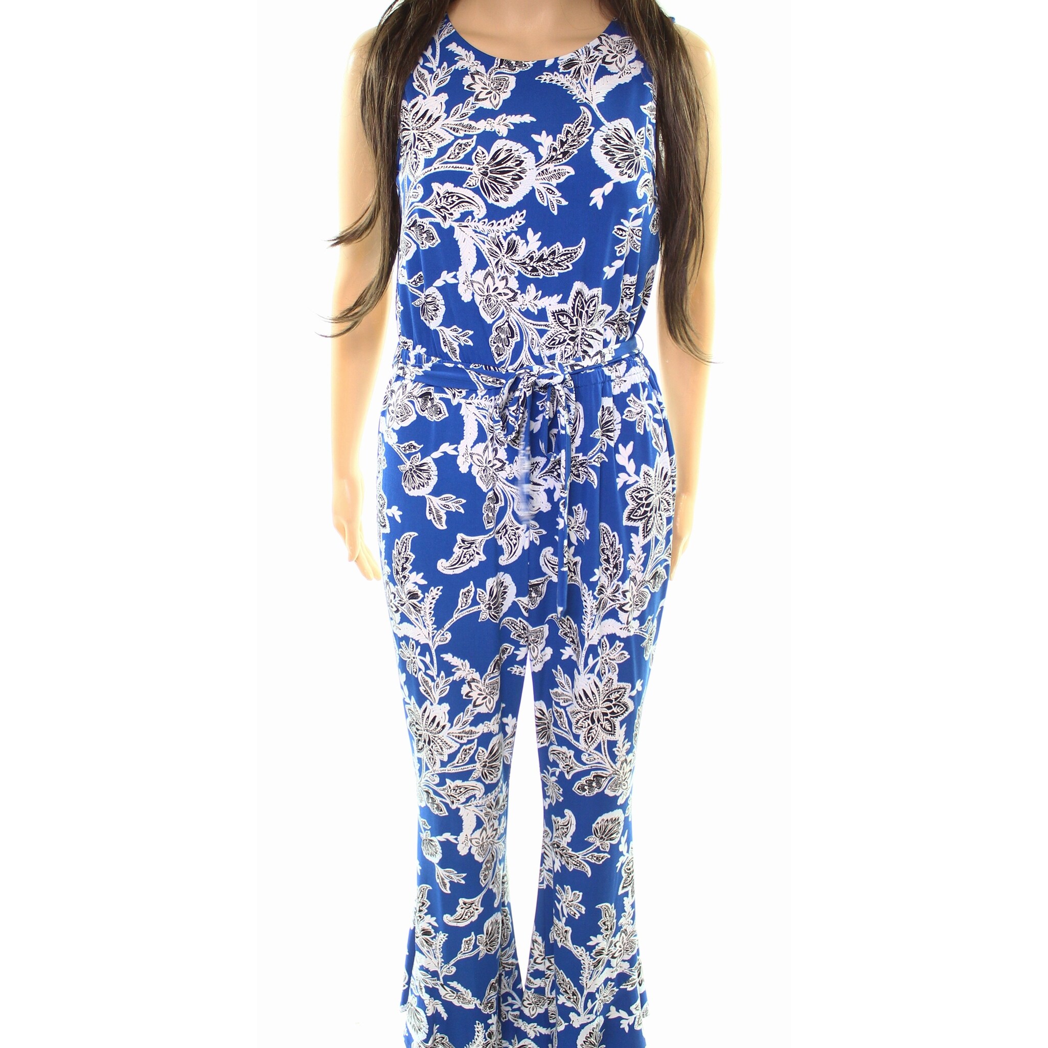 vince woodblock floral sleeveless jumpsuit