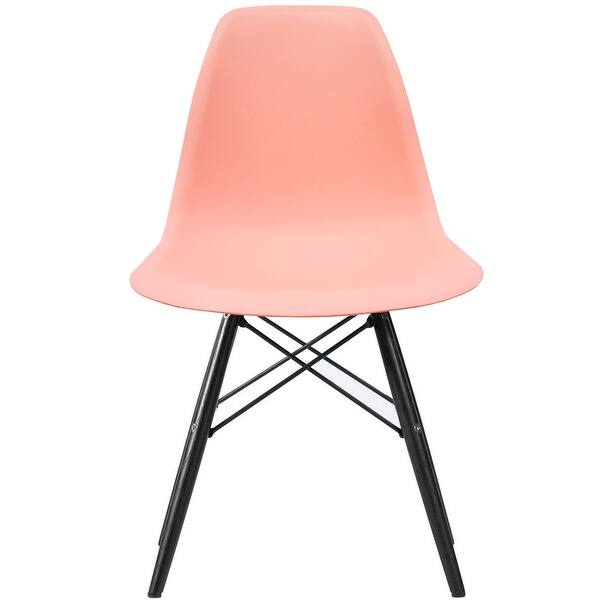 Shop 2xhome Designer Plastic Eiffel Chairs Black Wood Wire Legs With Back Desk Accent Living Room Side Kitchen Overstock 17752613
