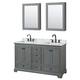 Option Dark Gray / White Carrara Marble Top / Matte Black