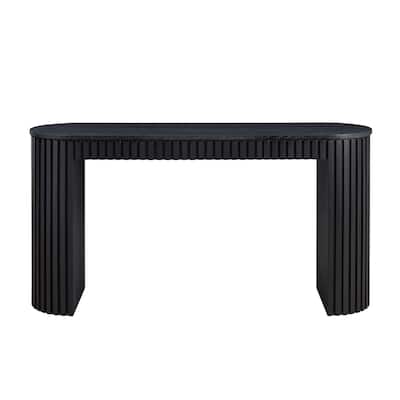 59.05''Console Table With Drawer For Entryway With Unique Vertical Stripe Design