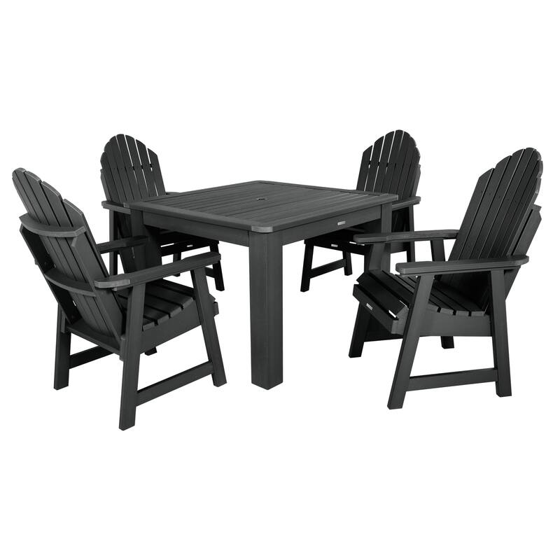 Hamilton 5-piece Outdoor Dining Set - 42" x 42" Table, Dining-height - Black