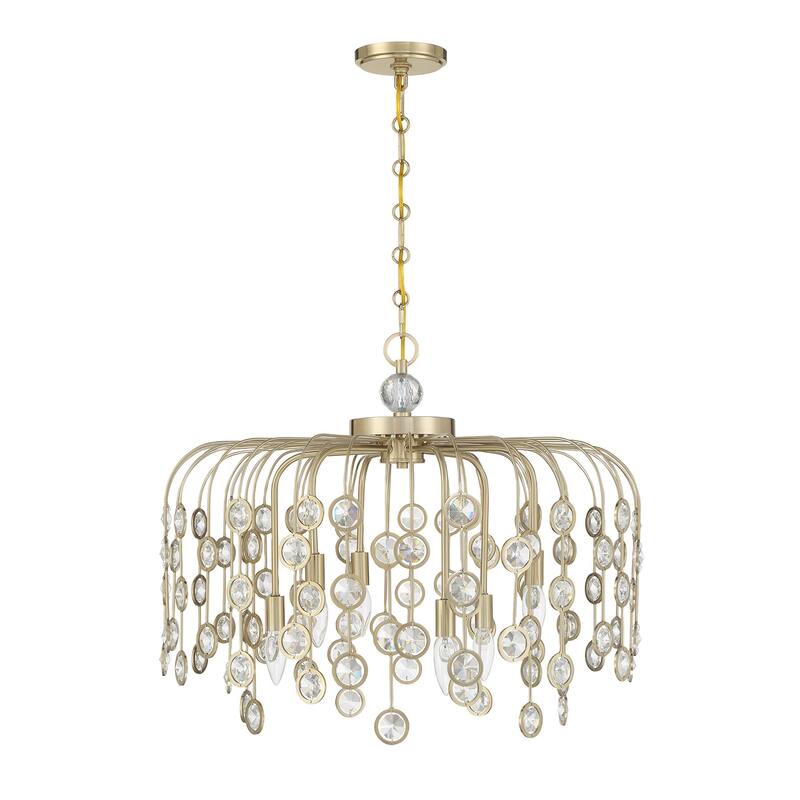 Savoy House 1-3598-6 Irina 6 Light 26" Wide Crystal Abstract