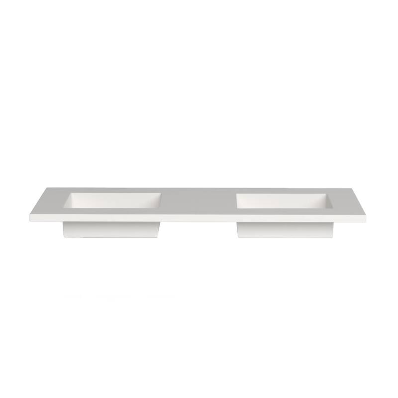 Serenity Solid-Surface Bathroom Vanity Top with Sink
