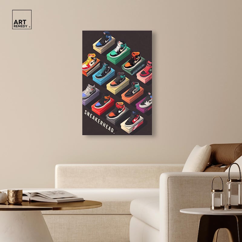 Sneaker Collection Dreams Canvas by Art Remedy, Gallery Wrapped