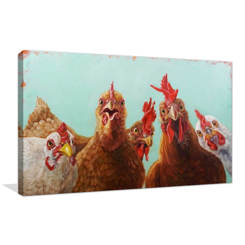 "Chicken for Dinner " by Lucia Heffernan Print on Canvas