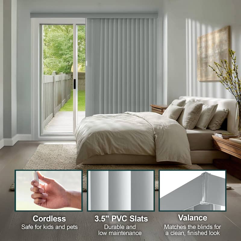 Cordless Vertical Blinds Oxford Alabaster
