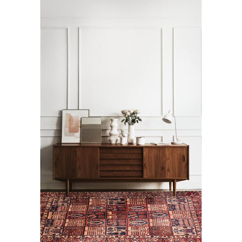 ECARPETGALLERY Hand-knotted Kayseri Vintage Red Wool Rug - 6'11 x 10'0