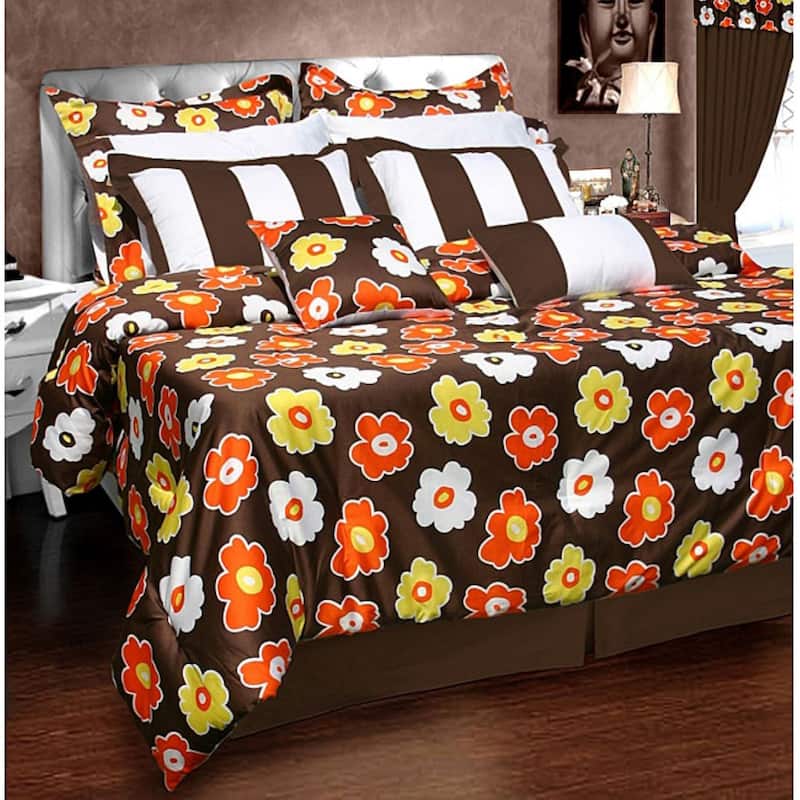 Sonja 12-piece Cotton Bed in a Bag with Deep Pocket Sheet Set - Queen