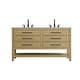 preview thumbnail 112 of 157, Sterling Double Bathroom Vanity Honey Brown - 54"