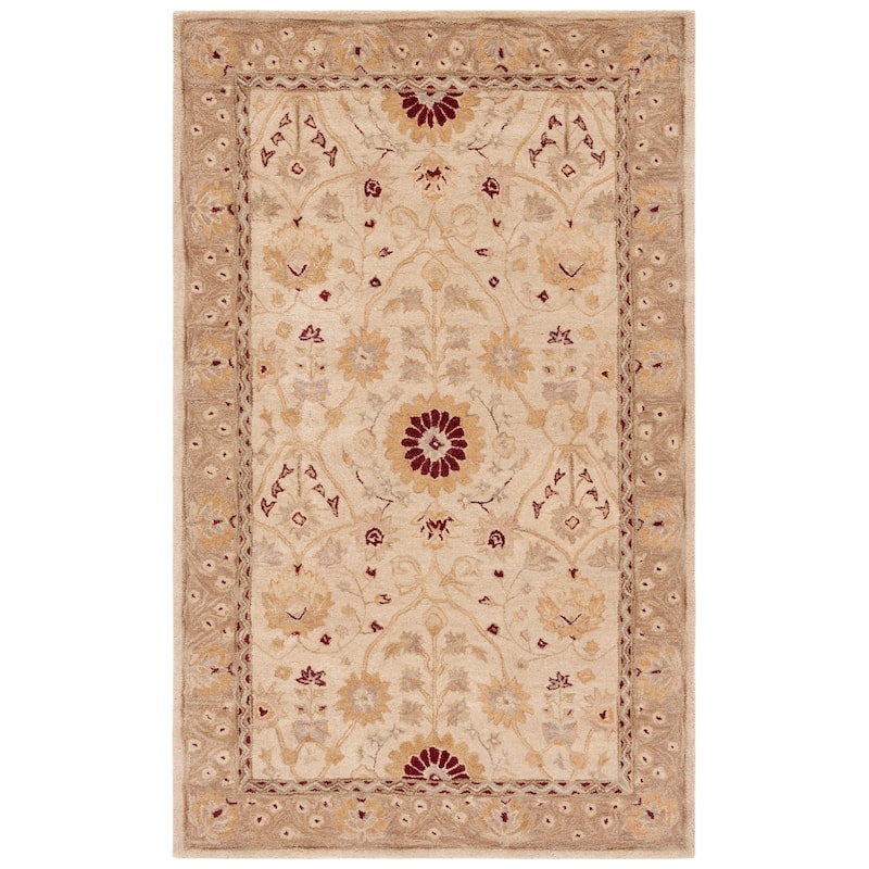 SAFAVIEH Handmade Anatolia Dimitilde Traditional Hand-spun Wool Rug