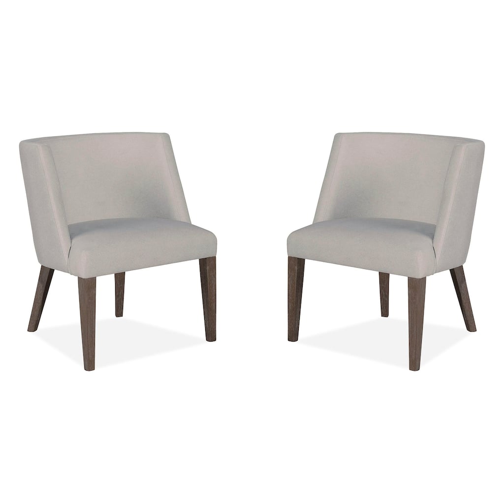 Magnussen Home Kavanaugh Weathered Kona Brown Upholstered Host Chair Two Pack - 25''W x 25''D x 32''H