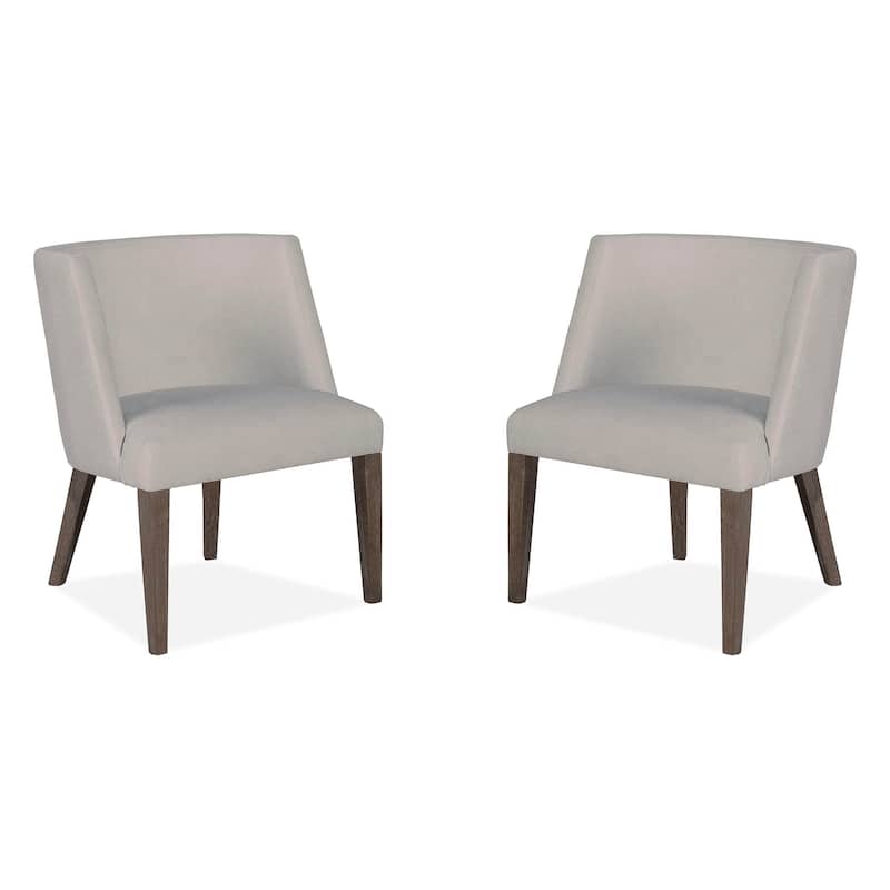 Magnussen Home Kavanaugh Weathered Kona Brown Upholstered Host Chair Two Pack - 25''W x 25''D x 32''H - 25''W x 25''D x 32''H - Set of 2 - Weathered Kona Brown - Dining Height