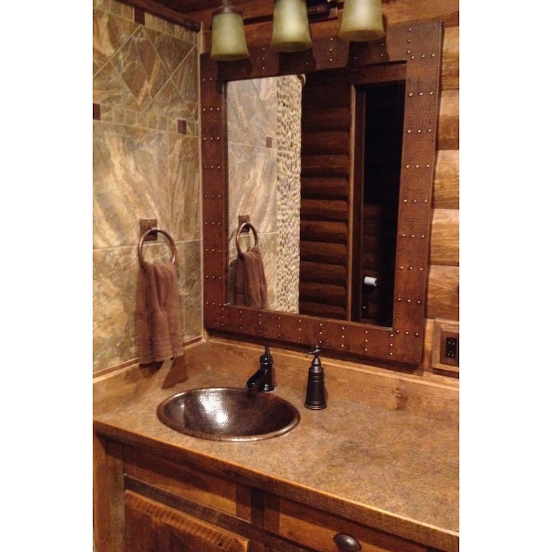 19-in Oval Self Rimming Hammered Copper Sink (LO19RDB)