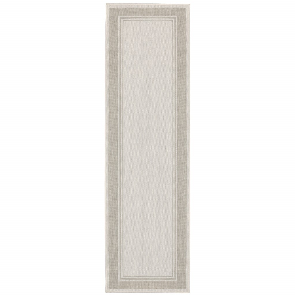 5'X7' Ivory Machine Woven Uv Treated Greek Key Bordered Indoor Outdoor Area Rug 5'X7' Ivory Machine Woven Uv Treated Greek Key Bordered Indoor Outdoor Area Rug