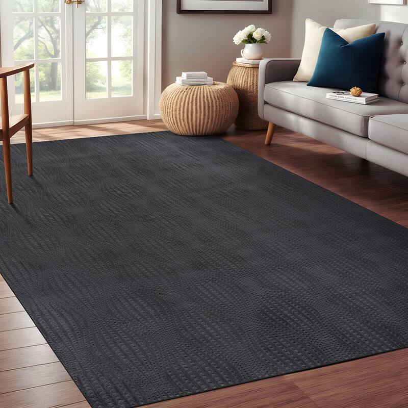Beverly Rug Serenity Solid Modern Non Slip Soft Indoor Area Rug