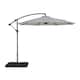 Weller 10 Ft. Offset Cantilever Hanging Patio Umbrella - Gray Striped