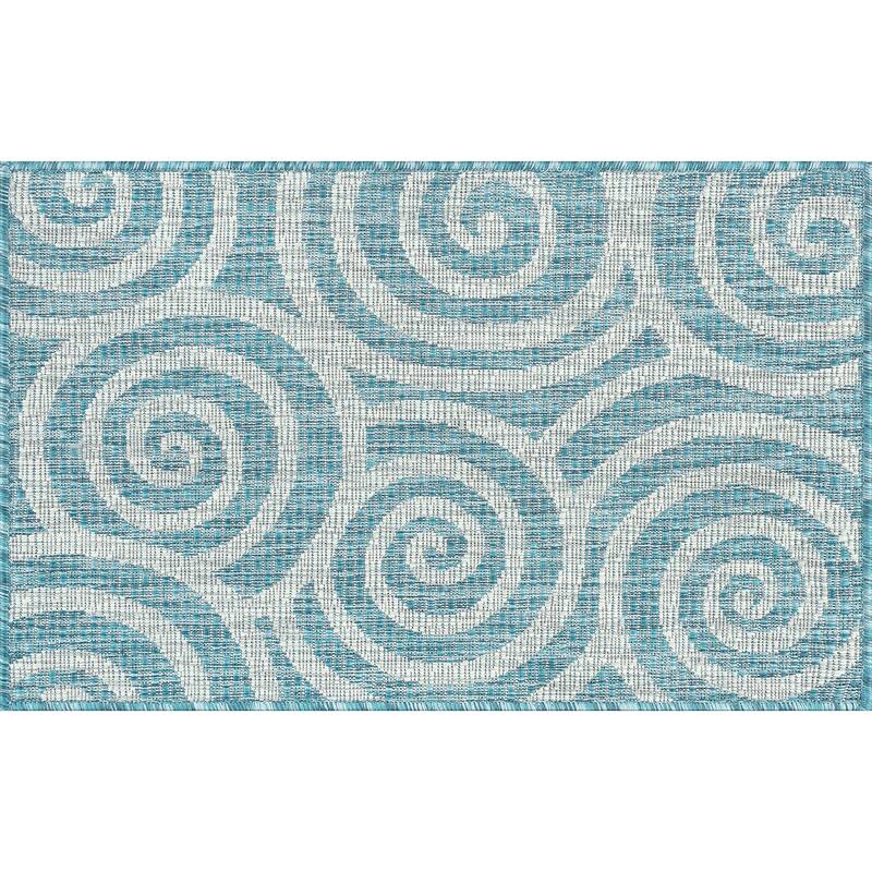Colonnade Transitional Geometric Indoor/Outdoor Area Rug
