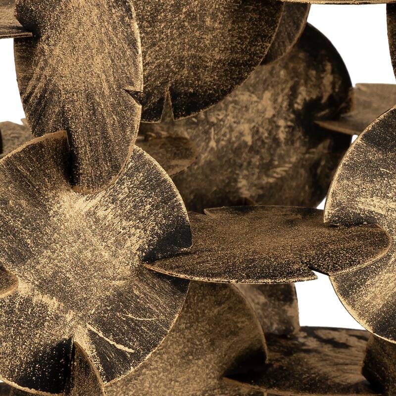 Elk Home Flint Antique Brass Metal 8 Inch Wide Sculpture