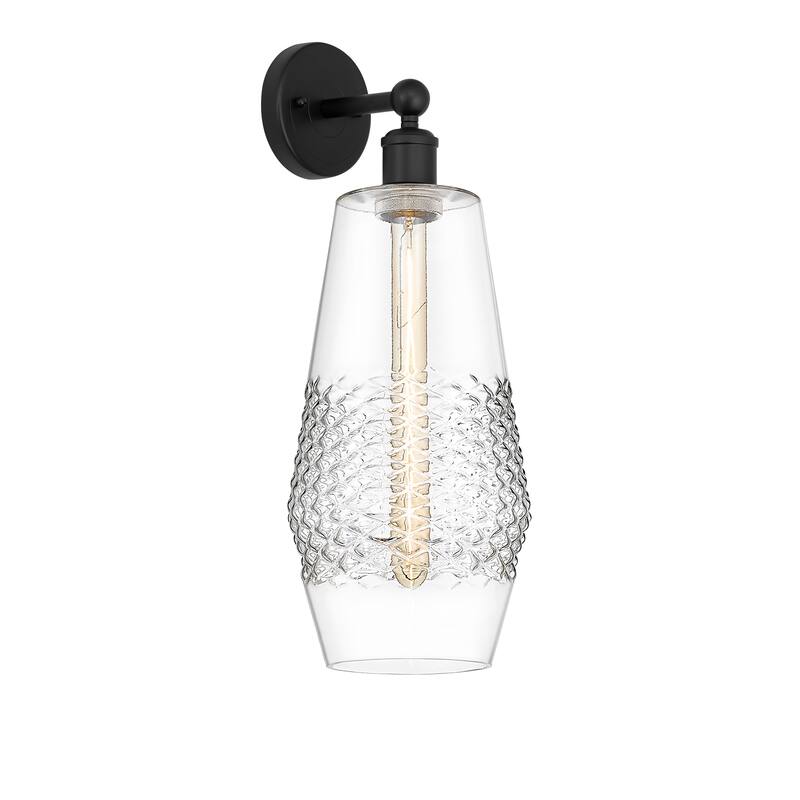 Innovations Lighting Windham - 1 Light 7" Sconce - Clear/Matte Black