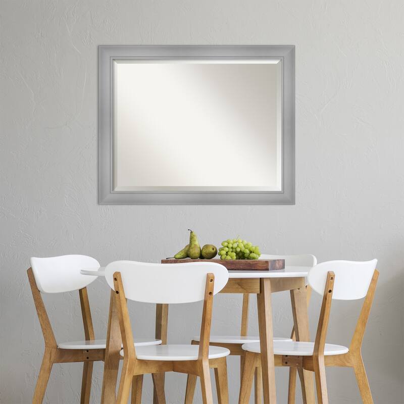 Beveled Wall Mirror - Flair Polished Nickel Frame