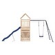preview thumbnail 5 of 17, vidaXL Swing Set Outdoor Backyard Wooden Playground Equipment for Kids Age 3-8