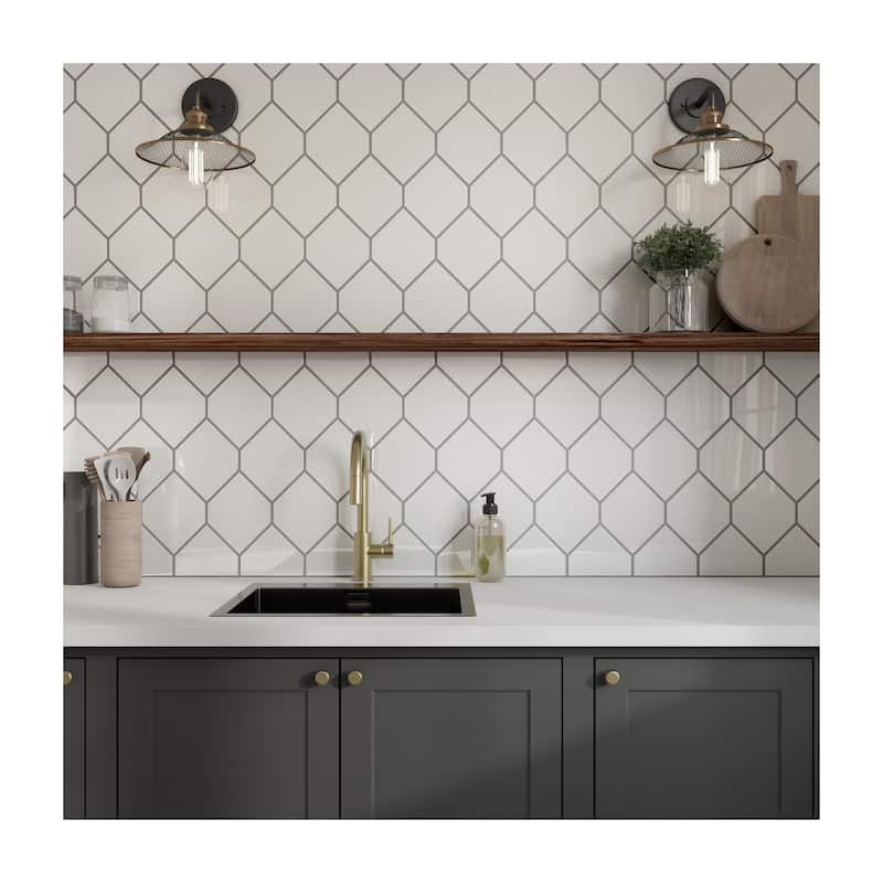 Daltile Retrospace Remix 6" x 6" Glazed Ceramic Hexagon Wall Tile (22 PC per Carton) (4.90 SQFT per Carton)